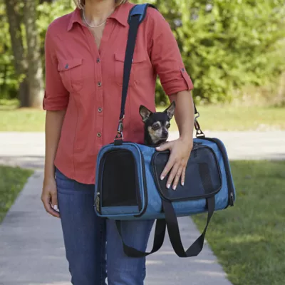 Midwest® Duffy Expandable Pet Carrier W/ Expandable Sides & Multiple Access Points, Blue - Image 6