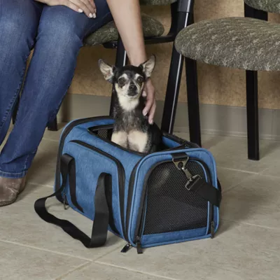Midwest® Duffy Expandable Pet Carrier W/ Expandable Sides & Multiple Access Points, Blue - Image 7