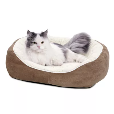 Midwest® QuietTime Cuddle Bed For Pets, Durable & Machine Washable Dual-Cushioned Bed, Tan - Image 2