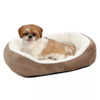 Midwest® QuietTime Cuddle Bed For Pets, Durable & Machine Washable Dual-Cushioned Bed, Tan - Image 2