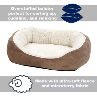 Midwest® QuietTime Cuddle Bed For Pets, Durable & Machine Washable Dual-Cushioned Bed, Tan - Image 3