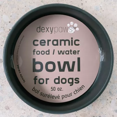 Dexypaws Ceramic Dog Bowl, Pet Feeding Bowl for Dogs, 50 oz Capacity - Image 3