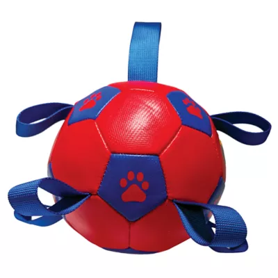 Maccabi Dog Soccer Ball for Dogs, 6in with Grab Tabs, Floats on Water, Fetch Dog Toy Barcelona - Image 3