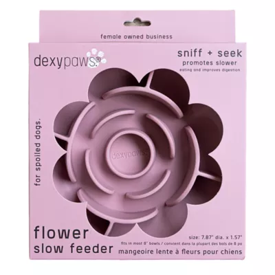 Dexypaws Sniff + Seek Flower Slow Feeder, Silicone Dog Slow Feeder - Image 1