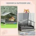 PawHut Rattan Bed with Canopy with Water-Resistant Cushion, For SM and MED Dogs image thumbnail 3