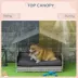 PawHut Rattan Bed with Canopy with Water-Resistant Cushion, For SM and MED Dogs image thumbnail 5