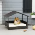 PawHut Rattan Bed with Canopy with Water-Resistant Cushion, For SM and MED Dogs image thumbnail 2