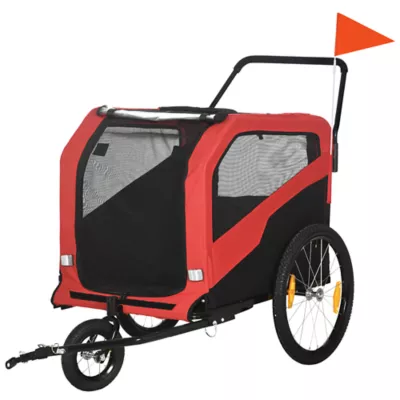 PawHut 2-in-1 Dog Bike Trailer and Stroller for Dogs up to 66 lbs - Image 1