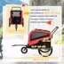 PawHut 2-in-1 Dog Bike Trailer and Stroller for Dogs up to 66 lbs image thumbnail 3