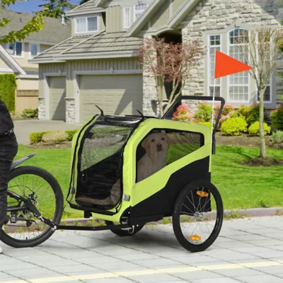PawHut 2-in-1 Dog Bike Trailer and Stroller for Dogs up to 66 lbs - Image 2