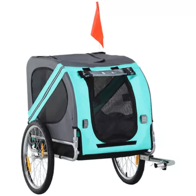 PawHut Dog Bike Trailer-Pet Cart Bicycle Wagon-Cargo Carrier Attachment for Travel - 3 Entrances - Image 1