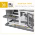 PawHut Wooden Rabbit Hutch, Indoor Bunny Cage with Wheels & Pull Out Trays image thumbnail 6