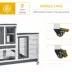 PawHut Wooden Rabbit Hutch, Indoor Bunny Cage with Wheels & Pull Out Trays image thumbnail 7