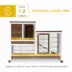 PawHut Wooden Rabbit Hutch, Indoor Bunny Cage with Wheels & Pull Out Trays image thumbnail 4