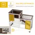 PawHut Wooden Rabbit Hutch, Indoor Bunny Cage with Wheels & Pull Out Trays image thumbnail 5
