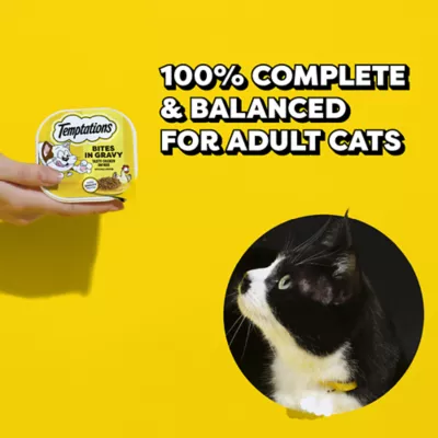 Temptations Wet Cat Food - Bites in Gravy, Variety Pack, 12 Count, 3.5 OZ - Image 2