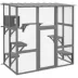 PawHut Large Outdoor Catio with Weatherproof Roof, Bridge, Resting Box, Platforms image thumbnail 1