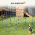 PawHut Set of 6 Dog Agility Training Equipment -Adjustable Jump Bar Pet Exercise Kit w/Carrying Bag image thumbnail 5