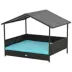 PawHut Rattan Dog House with Canopy with Water-Resistant Cushion, for SM & MED Dogs - 46"L image thumbnail 1