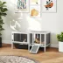 PawHut Rabbit and Guinea Pig Hutch- with Openable Top, Pull Out Tray and Ramp image thumbnail 2