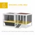 PawHut Rabbit and Guinea Pig Hutch- with Openable Top, Pull Out Tray and Ramp image thumbnail 4