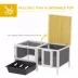 PawHut Rabbit and Guinea Pig Hutch- with Openable Top, Pull Out Tray and Ramp image thumbnail 6