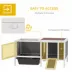 PawHut Rabbit and Guinea Pig Hutch- with Openable Top, Pull Out Tray and Ramp image thumbnail 7