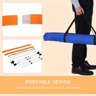 PawHut 2-in-1 Dog Obstacle Training-Tire Jump Ring/Hurdle Bar with Storage Bag - Image 4