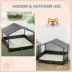 PawHut Rattan Dog House with Canopy with Water-Resistant Cushion, for SM & MED Dogs - 46"L image thumbnail 4