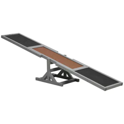 PawHut Wood Pet Seesaw Platform-Dog Agility Training Equipment-Weather Resistant - Image 1