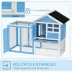 PawHut 48" Weatherproof Wooden Rabbit Hutch image thumbnail 5