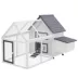 PawHut 65" Chicken Coop Wooden Hen House with Nesting Box, Ramp, and Ladder image thumbnail 1