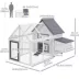 PawHut 65" Chicken Coop Wooden Hen House with Nesting Box, Ramp, and Ladder image thumbnail 3