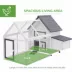 PawHut 65" Chicken Coop Wooden Hen House with Nesting Box, Ramp, and Ladder image thumbnail 5