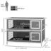 PawHut 2 Tier Wooden Rabbit Hutch image thumbnail 3