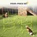 PawHut Set of 4 Dog Agility Training Equipment - Adjustable Jump Bar - with Carrying Bag image thumbnail 5