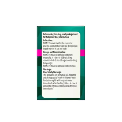 Numelvi (atinvicitinib) Tablets for Dogs - 4.8mg, 7.2mg, 21.6mg, 31.6mg - 30 or 90 Tablets - Image 5