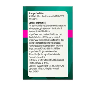 Numelvi (atinvicitinib) Tablets for Dogs - 4.8mg, 7.2mg, 21.6mg, 31.6mg - 30 or 90 Tablets - Image 4