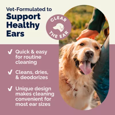 Vetnique OticBliss Dog & Cat Ear Cleaning Finger Mitt Wipes, 50 count