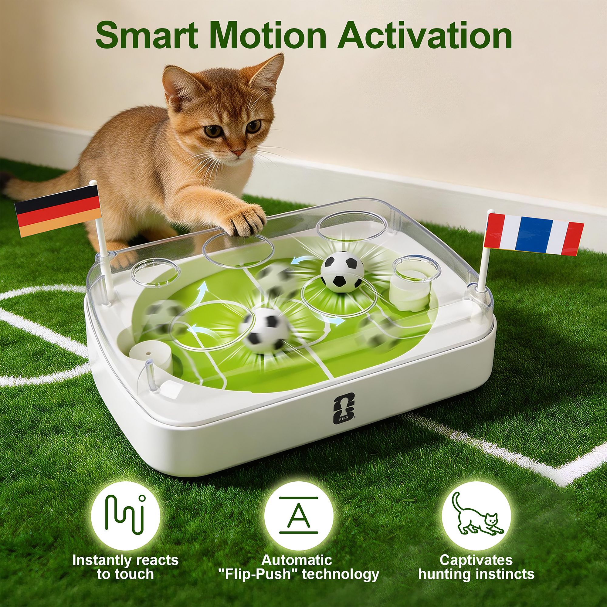 FIFA World Cup 2026 Soccer Game Hunt Training Cat Toy - thumbnail 3