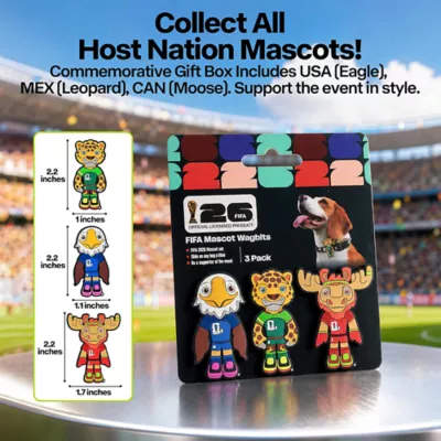 FIFA World Cup 2026 Mascots Collar Wagbits - Host Countries 3-Pack - Image 6