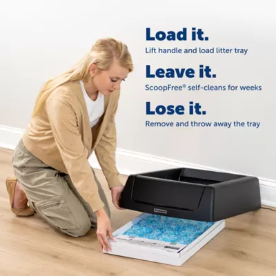 PetSafe® ScoopFree Crystal Classic Self-Cleaning Litter Box, Includes 1 Disposable Litter Tray-Black - Image 3