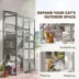 PawHut Large Outdoor Catio with 6 Jumping Platforms, Scratching Post, 2 Ramps, and Waterproof Roof image thumbnail 4