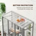 PawHut Large Outdoor Catio with 6 Jumping Platforms, Scratching Post, 2 Ramps, and Waterproof Roof image thumbnail 7