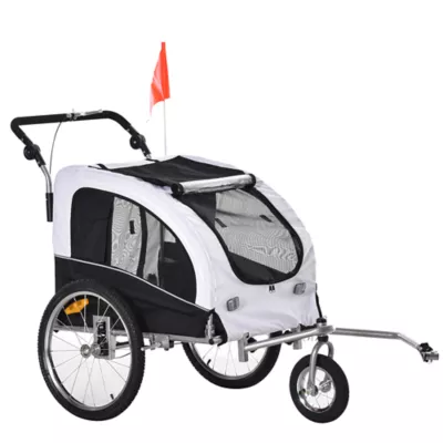 Aosom Elite II Dog Bike Trailer 2-In-1 Pet Stroller Cart and Bicycle Wagon - Image 1