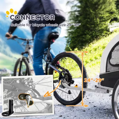 Aosom Elite II Dog Bike Trailer 2-In-1 Pet Stroller Cart and Bicycle Wagon - Image 7