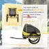 PawHut Dog Bike Trailer with Hitch Coupler, Quick Release Wheels, Reflectors and Flag image thumbnail 3