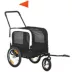 PawHut 2 in 1 Dog Bike Trailer, Dog Stroller with Safety Leash, Hitch, Flag, Reflectors and Cushion image thumbnail 1