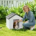 PawHut 26" Plastic Dog House Outdoor with Air Vents, for Small & Medium Dogs image thumbnail 2