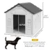 PawHut 26" Plastic Dog House Outdoor with Air Vents, for Small & Medium Dogs image thumbnail 3